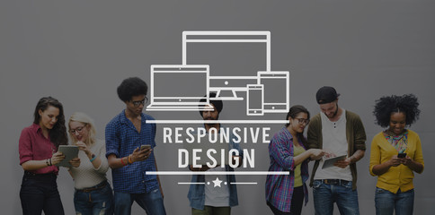 Responsive Design Information Programming Layout Concept