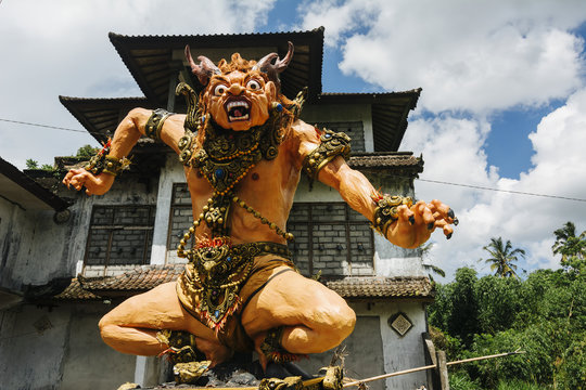 Statue of Balinese demon made for Ogoh-ogoh parade (Balinese New Year)