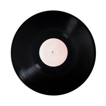 vinyl record on a white background. isolate