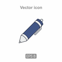 Icon of a ballpoint pen