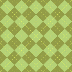 Fototapeta na wymiar Seamless green diamond shape vector pattern.