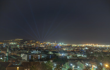 Barcelona night panoramic view