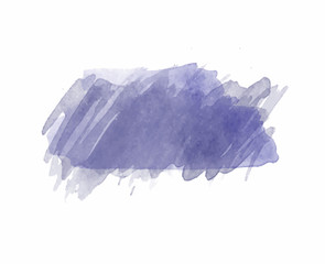 Dark blue splash of ink or watercolor vector