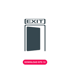 Exit door icon vector