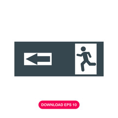 Running to exit icon vector