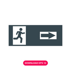 Running man to exit icon vector