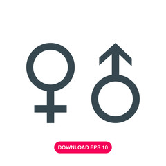 Male and female symbol icon vector