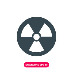 Radiation icon vector