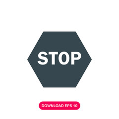 STOP icon vector