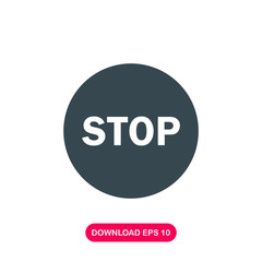 STOP icon vector