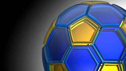 Fototapeta premium Soccer ball. 3D illustration. 3D CG. High resolution.