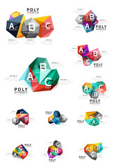 Fototapeta premium Abstract low poly infographics template