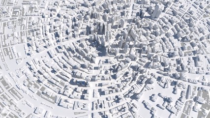 Abstract urban landscape,  3 d render