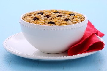 Delicious organic muesli cereal