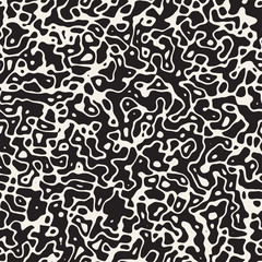 Retro Grungy Noise Texture. Vector Seamless Black and White Pattern