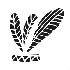 Indian feather. Headdress Native American Indian. Vector
