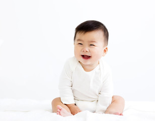 Adorable asian   smiling  baby  boy