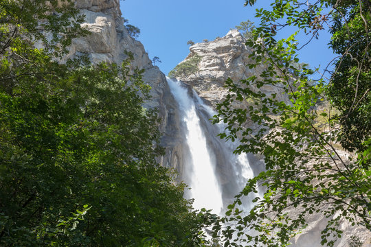 Uchan-su falls on the mountain Ah-Petri in the Crimea