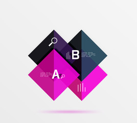 Geometric abstract background with option infographic