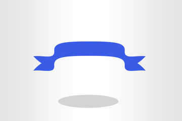 Illustration of blue banner against plain background