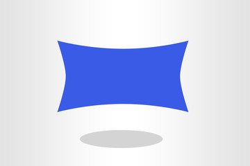 Illustration of blue banner against plain background