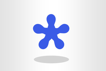 Obraz premium Illustration of blue blob against plain background