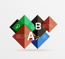 Geometric abstract background with option infographic
