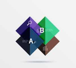 Geometric abstract background with option infographic