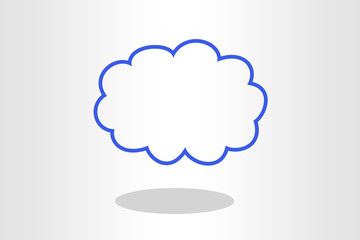 Illustration of cloud on plain background