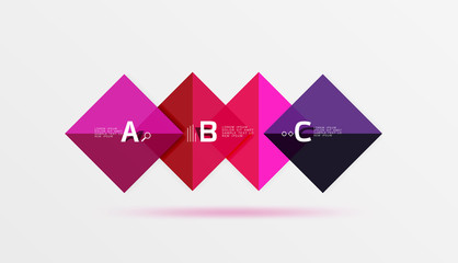 Geometric abstract background with option infographic