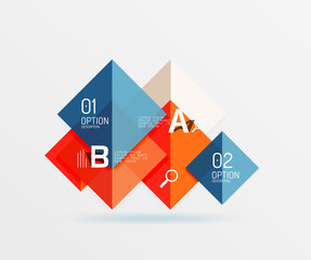 Geometric abstract background with option infographic