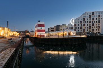 Fototapeta premium Odense outdoor harbour swimming pool, Denmark
