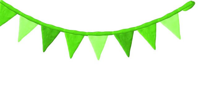 Clover four leaf. St. Patrick's day. Alpha matte