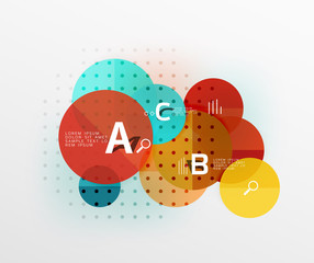 Circle modern geometry infographic background