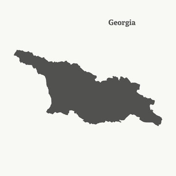 Outline map of Georgia.  vector illustration.