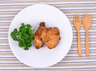 Roasted chicken with hot sauce