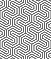 Vector seamless pattern. Modern stylish texture. Monochrome geometrical pattern. The grid of hexagonal cells.