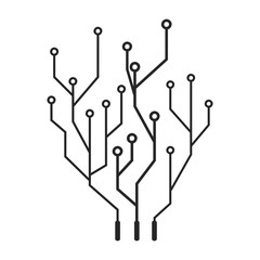 high tech circuit board vector symbol icon design.