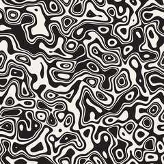 Retro Grungy Noise Texture. Vector Seamless Black and White Pattern