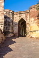 Fototapeta na wymiar Entrance at Mehrangarh Fort