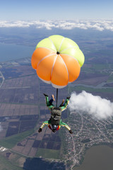 Skydiving photo. Tandem.