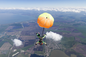 Skydiving photo. Tandem.