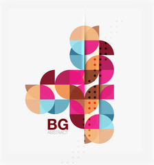 Modern elegant geometric circles abstract background