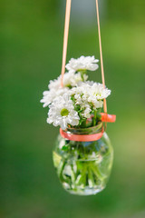 nice flowers in the bottle