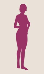 Obraz na płótnie Canvas Sexy women silhouette. Fashion mannequin. Vector Illustration