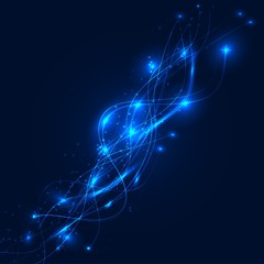 Lines, lights. Vector illustration.