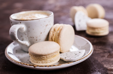 Macaroon with white cream
