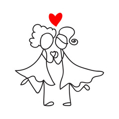 hand drawing abstract concept girl power for women's day