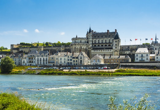 France, Amboise, view to Chateau d'Amboise