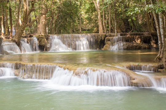 beautiful waterfall in thailand © Narongrit